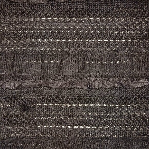 Pretty Little Thing Womens Size 8 Maxi Skirt Black Low Waist Petite Mesh - Picture 2 of 8